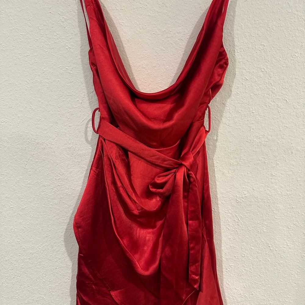 Selfie Leslie Scarlet Satin Mini Dress